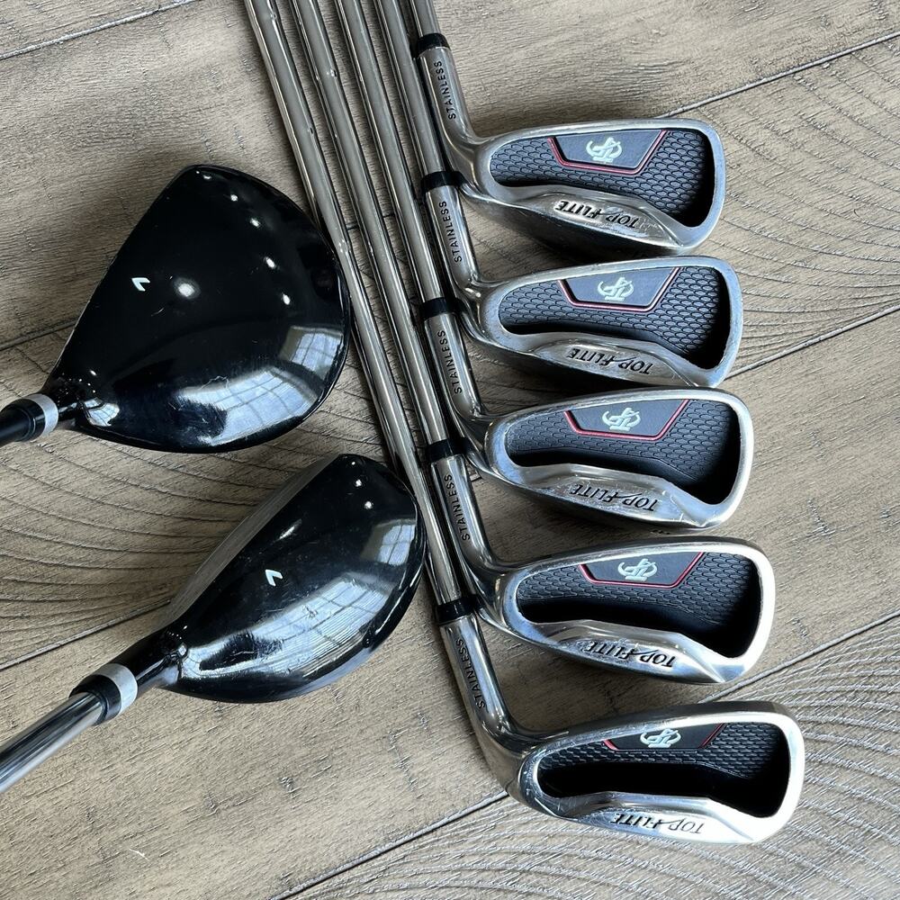 Top-Flite Stainless 3W 4H & 6-PW Iron Set RH Men's Flex Graphite Steel Shafts - Picture 3 of 12